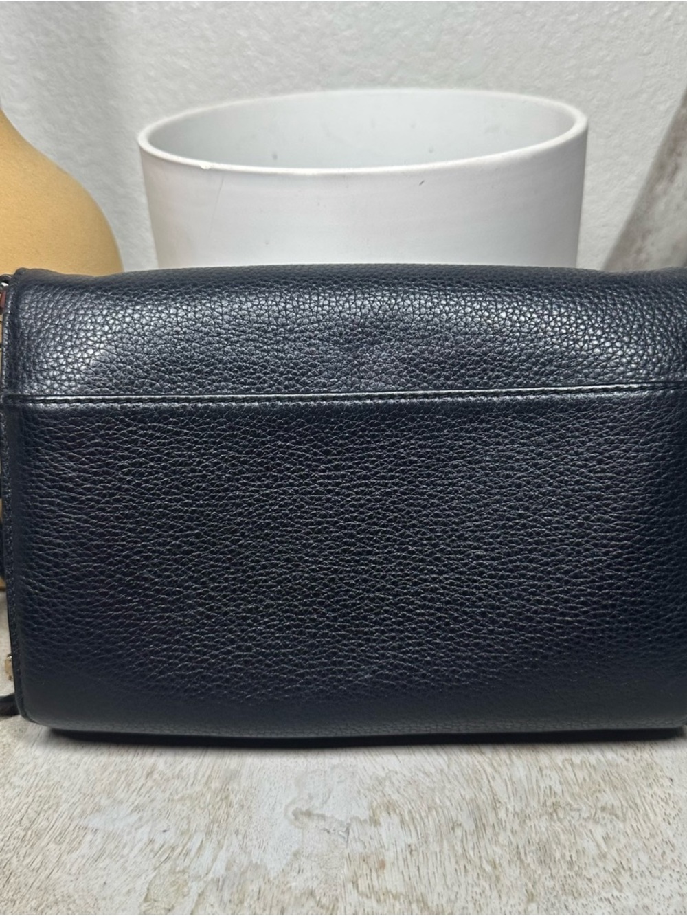 Tory Burch Black Pebbled Leather Crossbody Wallet with Logo - Picture 3 of 9